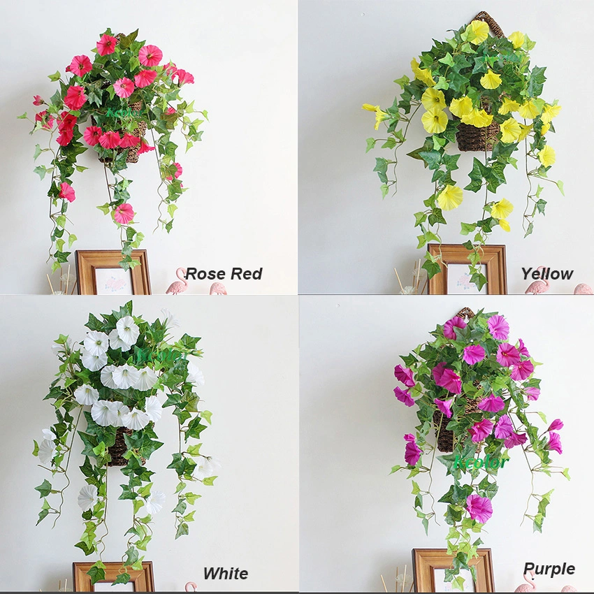 62cm Plastic Morning Glory Flower Cheap Artificial Flower Arrangements for Home Decoration
