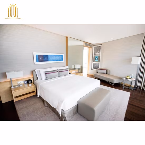 Dubai Luxury Hotel Bedroom Hospitality Furniture Guest Room Suite Wooden King Size Bed Sets Custom Modern 5 Star Hotel Furniture